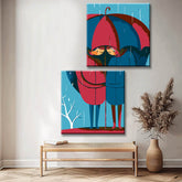 Painting by Numbers Women Under Umbrella 2-Panel